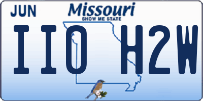 MO license plate II0H2W