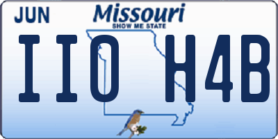 MO license plate II0H4B
