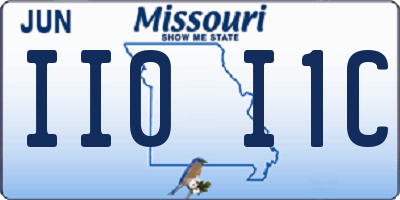 MO license plate II0I1C