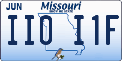 MO license plate II0I1F