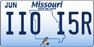 MO license plate II0I5R