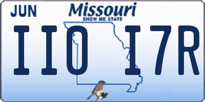 MO license plate II0I7R