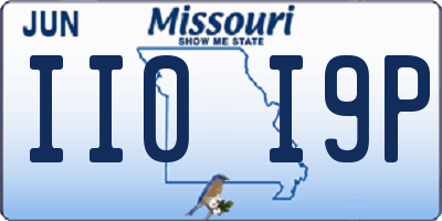 MO license plate II0I9P