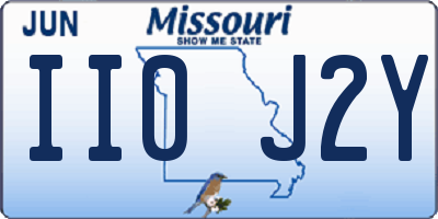 MO license plate II0J2Y