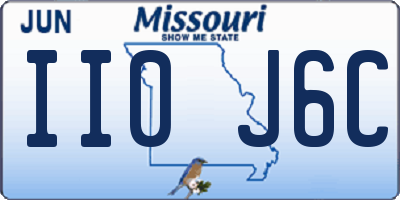 MO license plate II0J6C