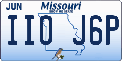 MO license plate II0J6P
