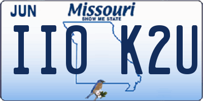 MO license plate II0K2U