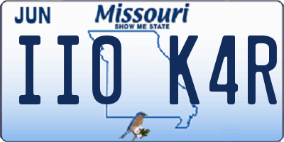 MO license plate II0K4R