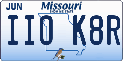 MO license plate II0K8R