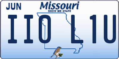 MO license plate II0L1U
