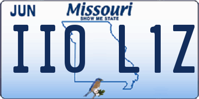 MO license plate II0L1Z