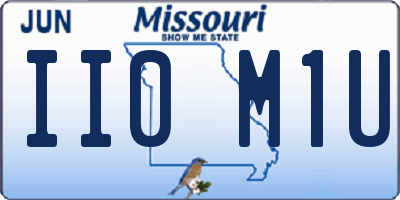 MO license plate II0M1U