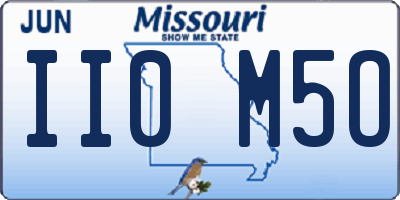 MO license plate II0M5O