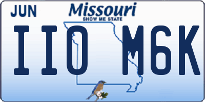 MO license plate II0M6K