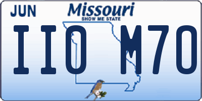 MO license plate II0M7O