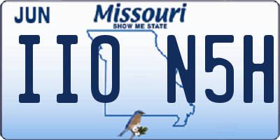 MO license plate II0N5H