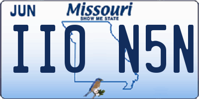 MO license plate II0N5N