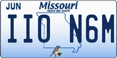 MO license plate II0N6M