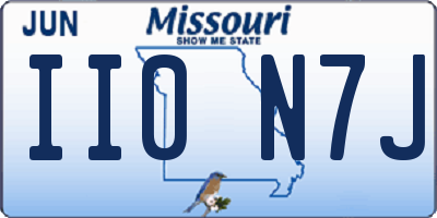 MO license plate II0N7J