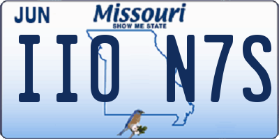 MO license plate II0N7S