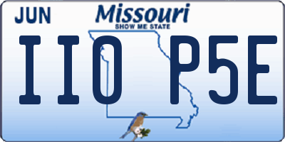 MO license plate II0P5E