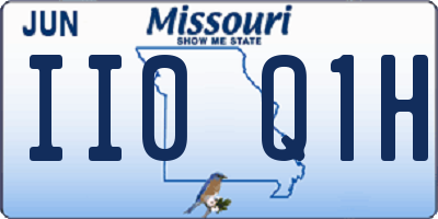 MO license plate II0Q1H