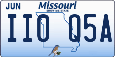 MO license plate II0Q5A