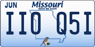 MO license plate II0Q5I