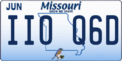 MO license plate II0Q6D