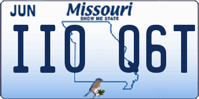 MO license plate II0Q6T
