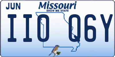 MO license plate II0Q6Y