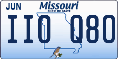 MO license plate II0Q8O