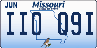 MO license plate II0Q9I