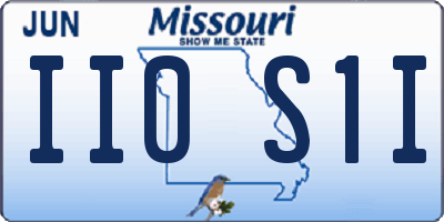 MO license plate II0S1I