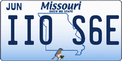 MO license plate II0S6E