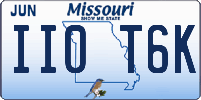 MO license plate II0T6K