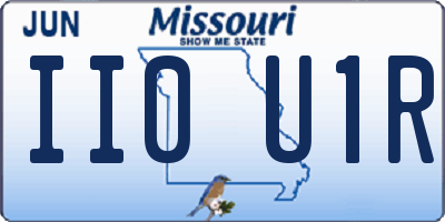 MO license plate II0U1R