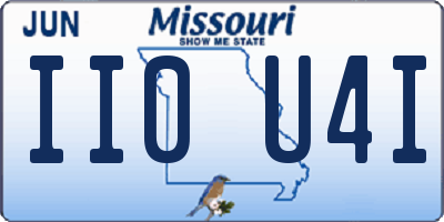 MO license plate II0U4I