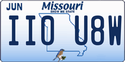 MO license plate II0U8W