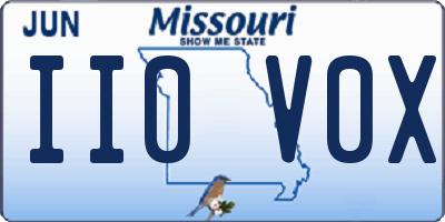 MO license plate II0V0X