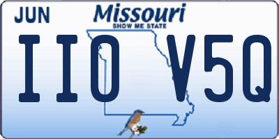 MO license plate II0V5Q