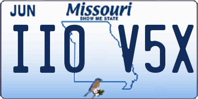 MO license plate II0V5X