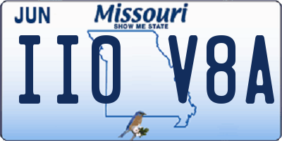 MO license plate II0V8A