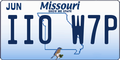 MO license plate II0W7P