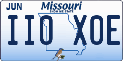 MO license plate II0X0E
