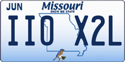 MO license plate II0X2L