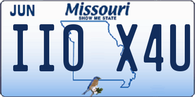 MO license plate II0X4U