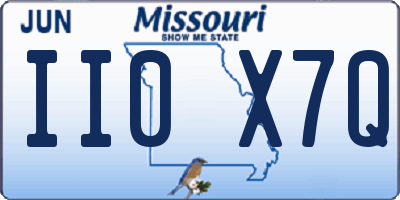 MO license plate II0X7Q