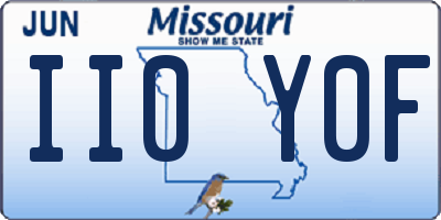 MO license plate II0Y0F