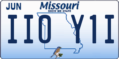 MO license plate II0Y1I